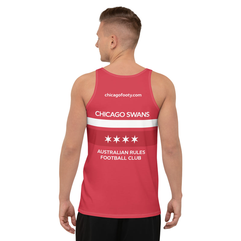 Red & White Workout Tank Top