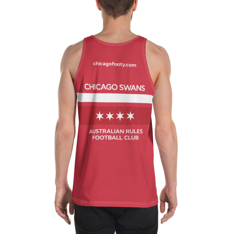 Red & White Workout Tank Top