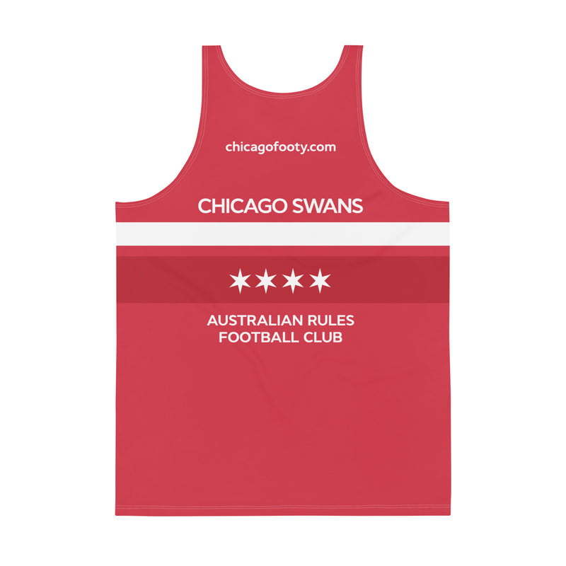 Red & White Workout Tank Top