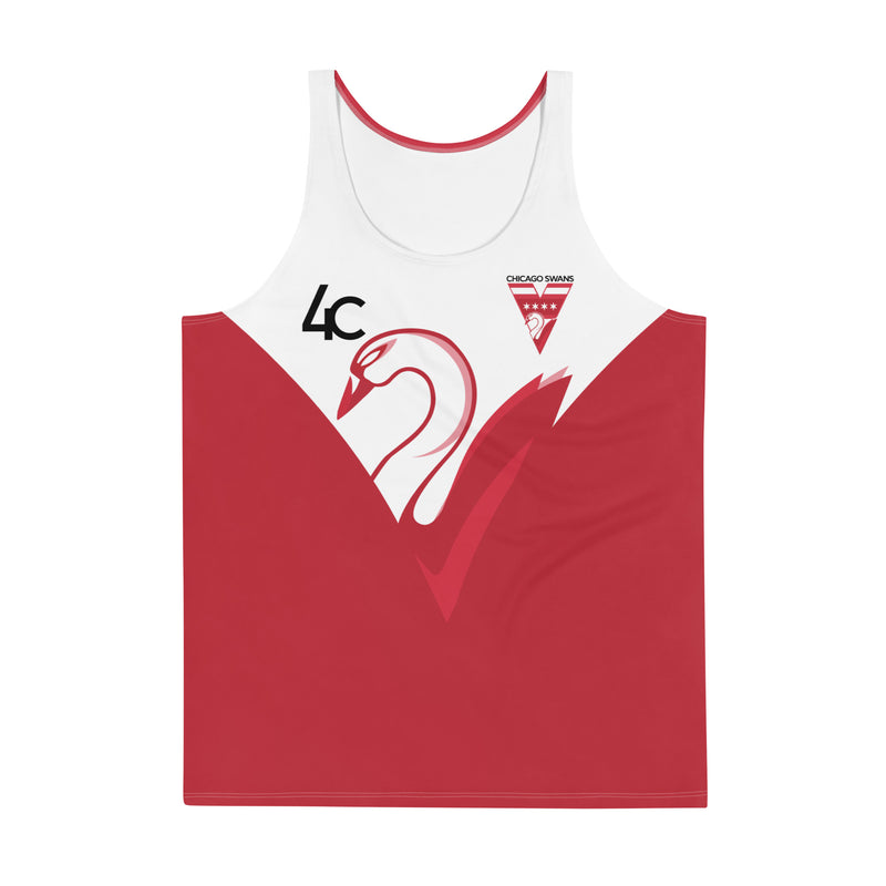 Red & White Workout Tank Top