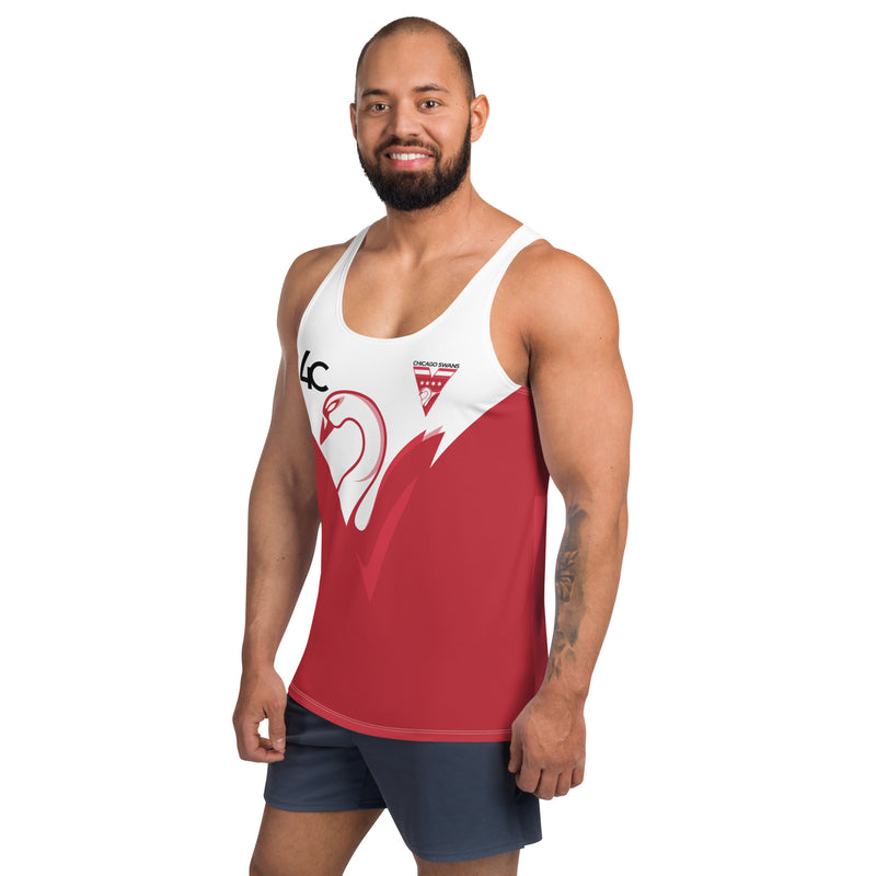 Red & White Workout Tank Top